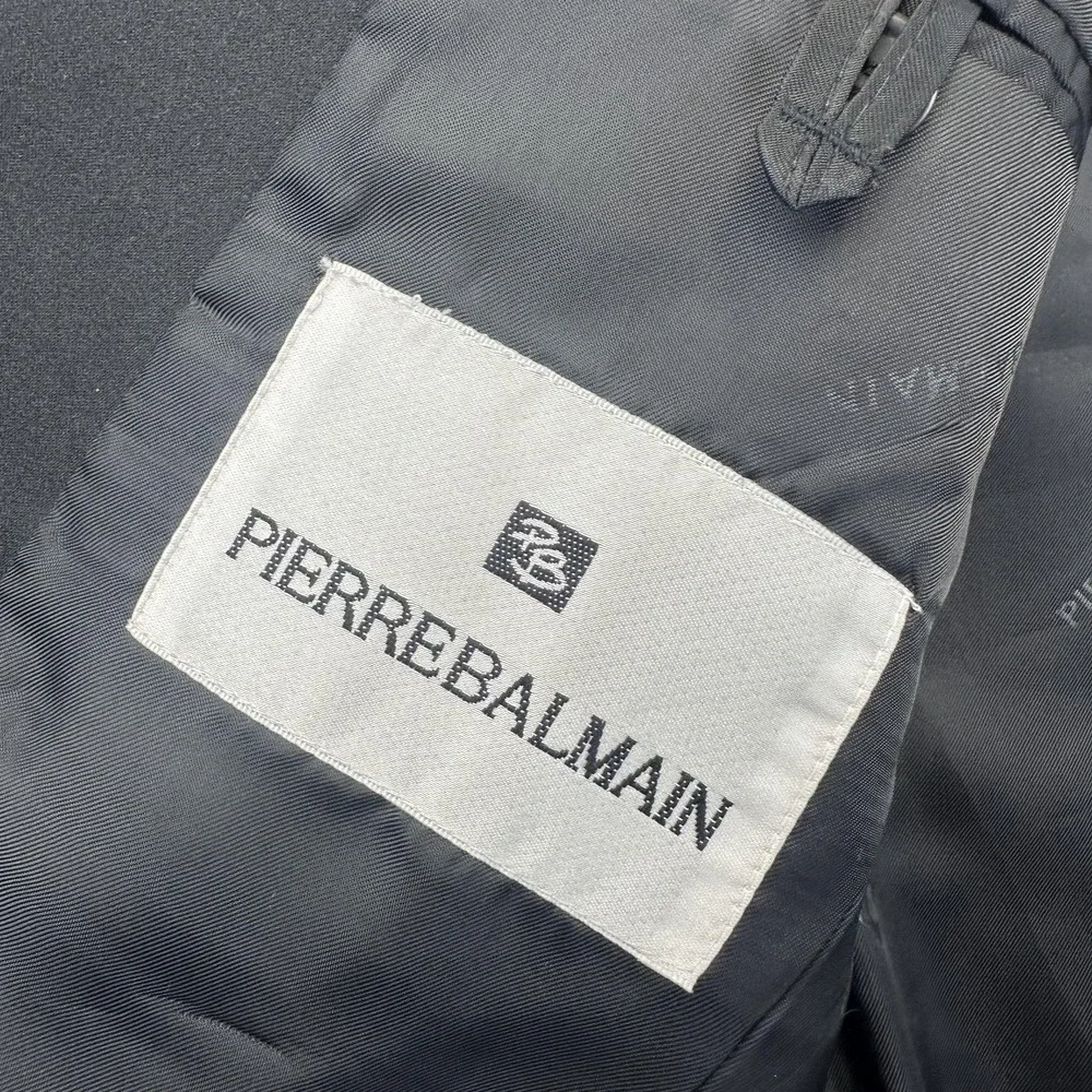Pierre Balmain Blazer Mens 44 Black Wool Single Breasted Tuxedo Jacket Formal‎
